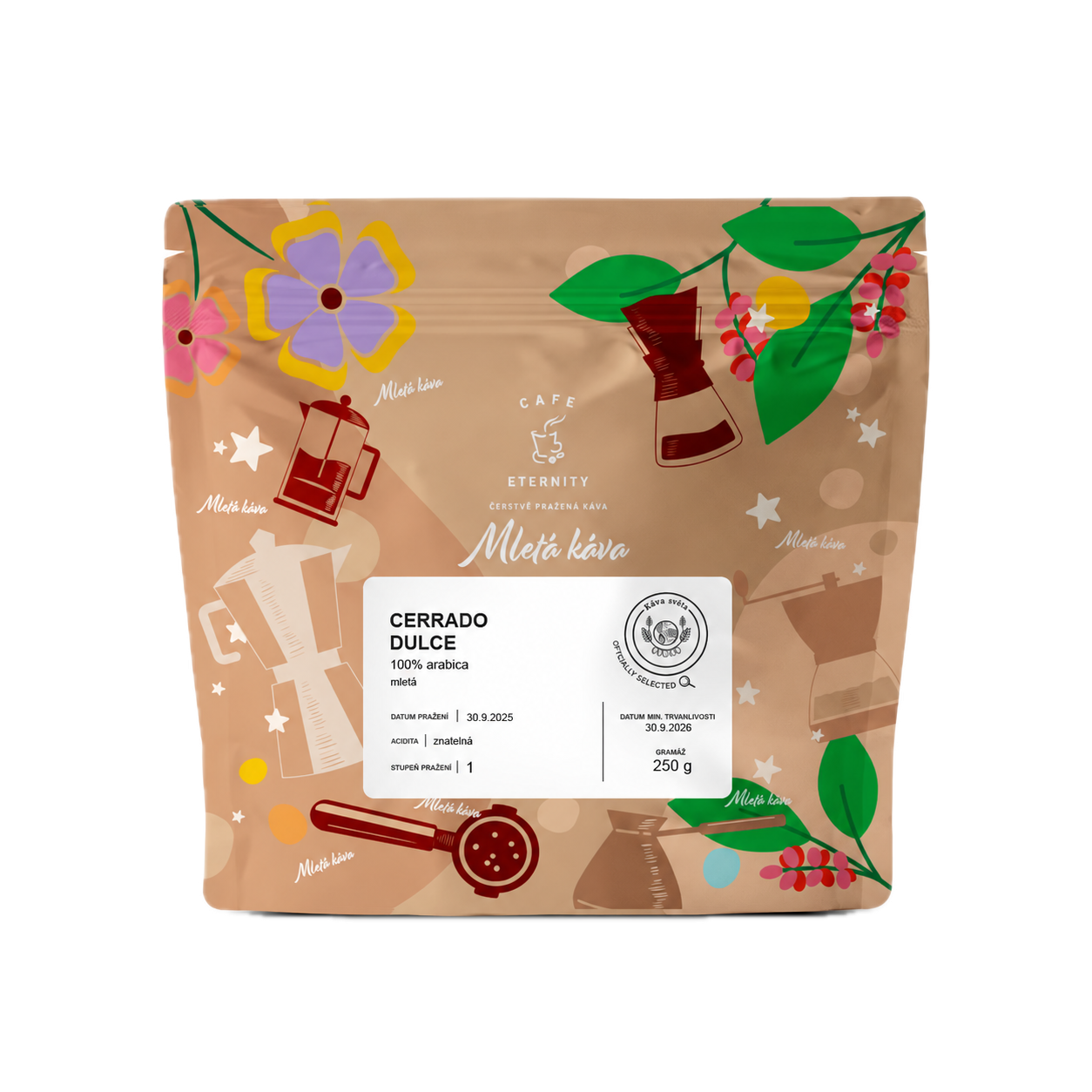 Cerrado Dulce – nový sáček mleté kávy 250 g